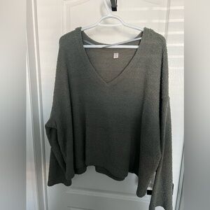 Joe Fresh Olive V-Neck Sweater
